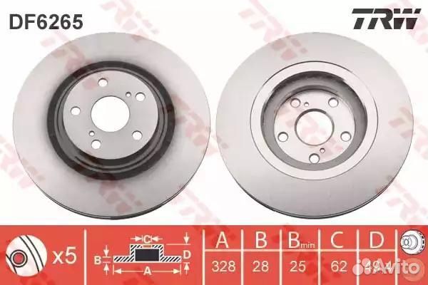 Диск торм.пер. lexus rx 09- / rav4 12
