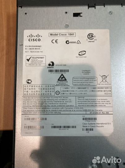 Маршрутизатор cisco 1800
