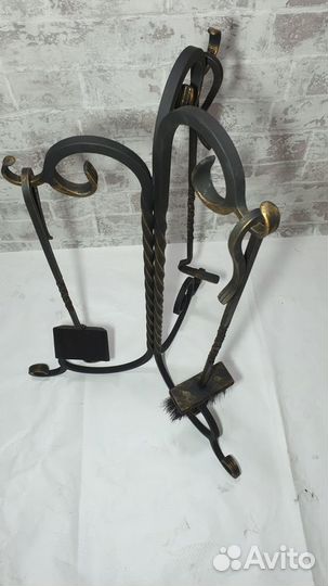 Кованый каминный набор