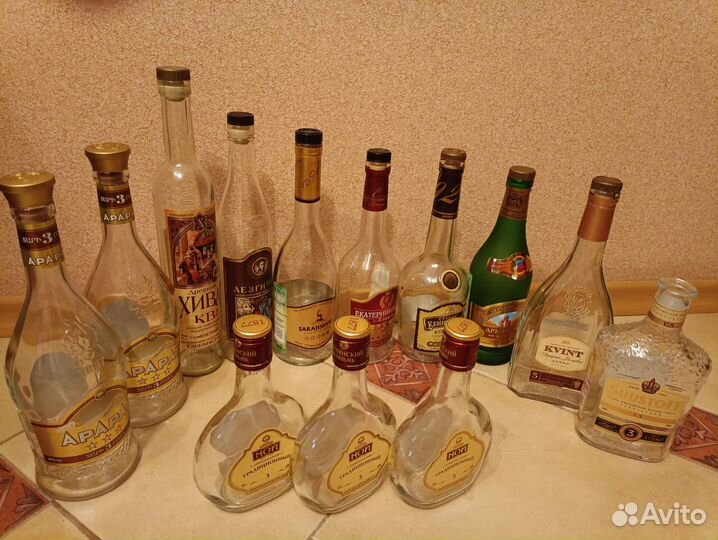 Бутылки из под коньяка