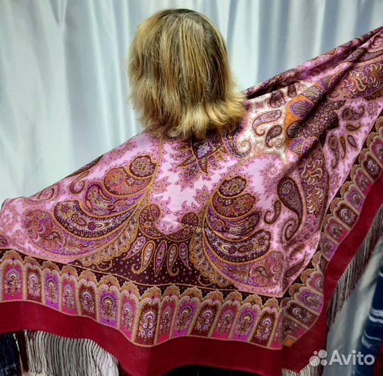 Платок павлопосадский шерстяной