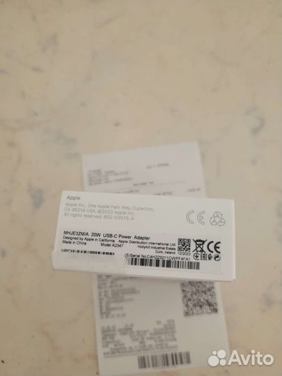 Сетевое зарядное устройство Apple 20W USB-C
