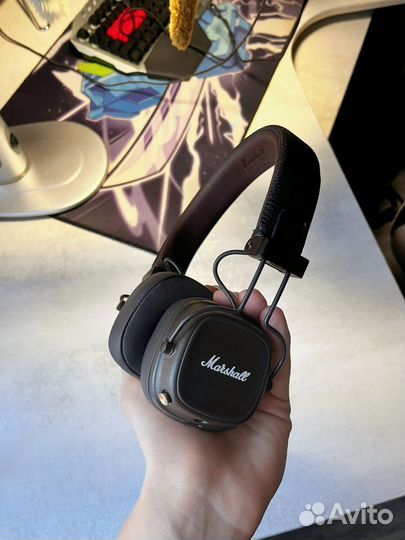 Наушники marshall major 4 коричневые