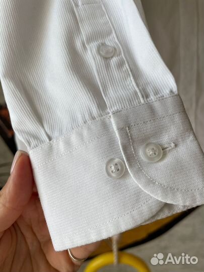 Рубашка белая на мальчика 158