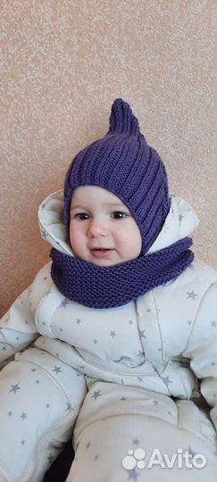 Комплект шапка и снуд