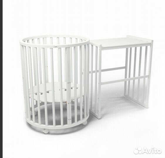 Кроватка детская круглая овальная с маятником
