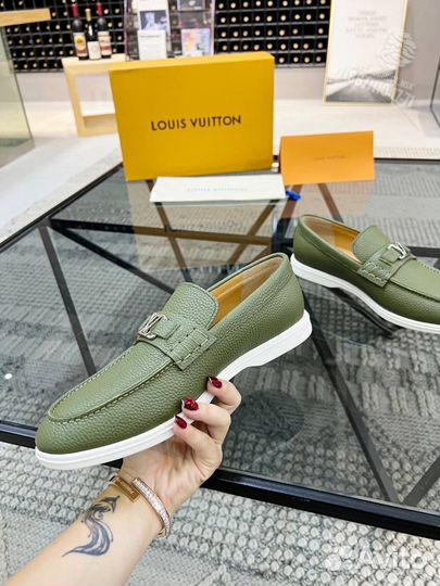 Лоферы мужские Louis Vuitton Estate зелёный