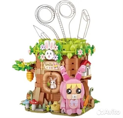 Конструктор Loz подставка Кроличья нора,617деталей