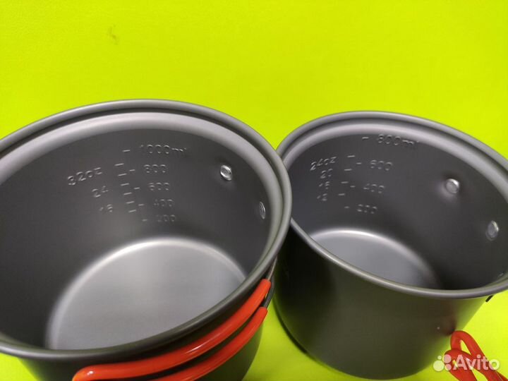 Комплект посуды походный алюминиевый 1л, 08л