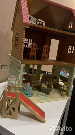 Sylvanian families мятный маркет и дом
