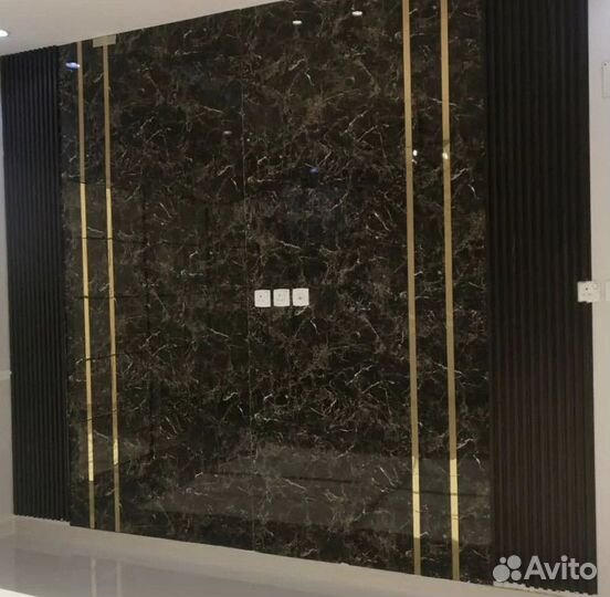 Полоса под латунь для стен, дверей и мебели