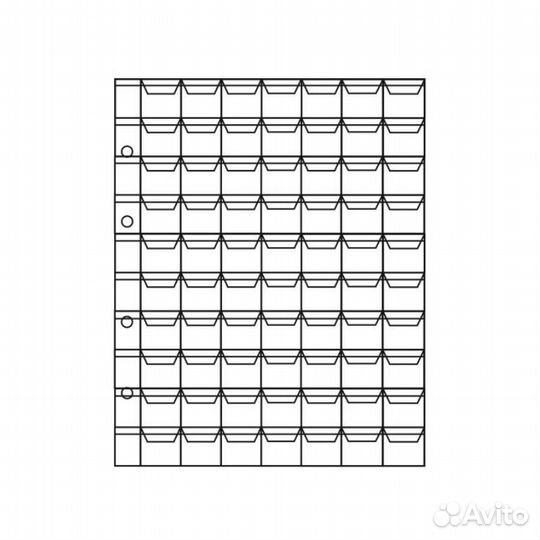 Листы для монет. Клапанный тип. Формат Оптима