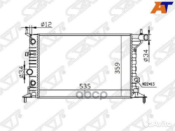 Радиатор Opel Vectra 95-03 SG-OP0001-96 Sat