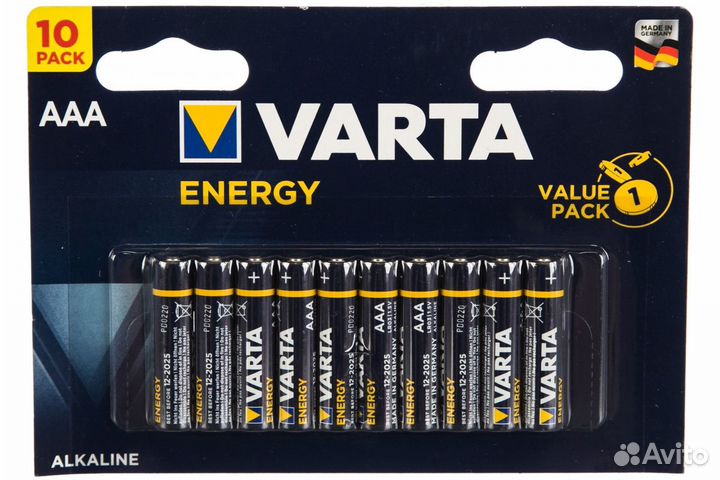 Батарейки varta energy LR03 (AAA) BL*10 (4103)