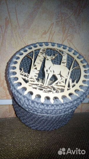 Шкатулки вязанные