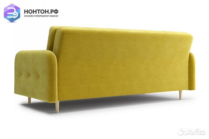 Диван книжка Париж горчичный