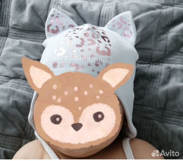 Шапки на девочку 3-6, 9-18 мес (38, 40, 42, 44)