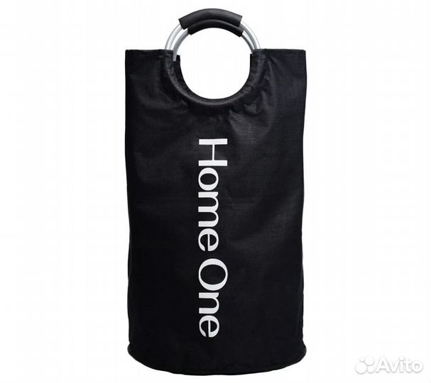 Корзина для белья Home One, 72х35, полиэстер, черн