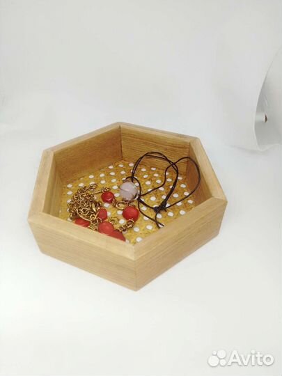 Мини поднос с ротангом