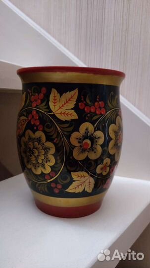Ваза хохлома хохломская роспись