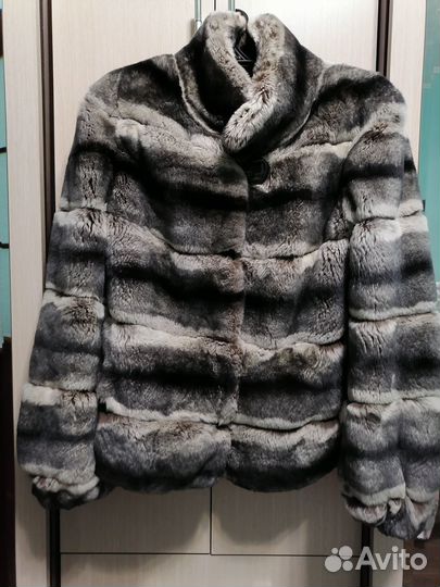 Шубка из меха кролика Рекс под шиншиллу