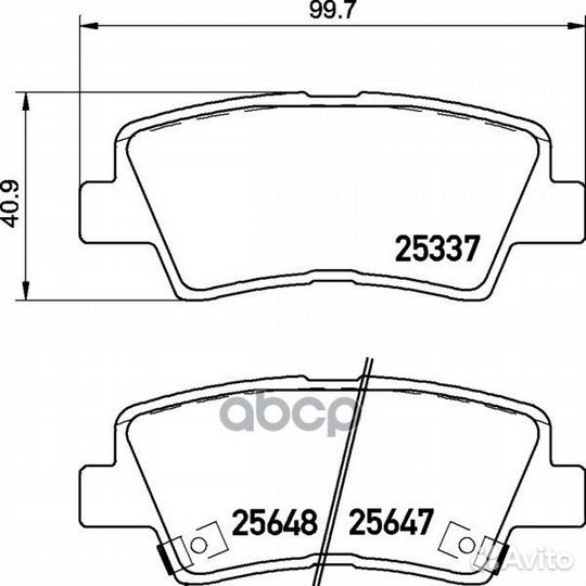 Колодки тормозные дисковые зад NP6036 nissh