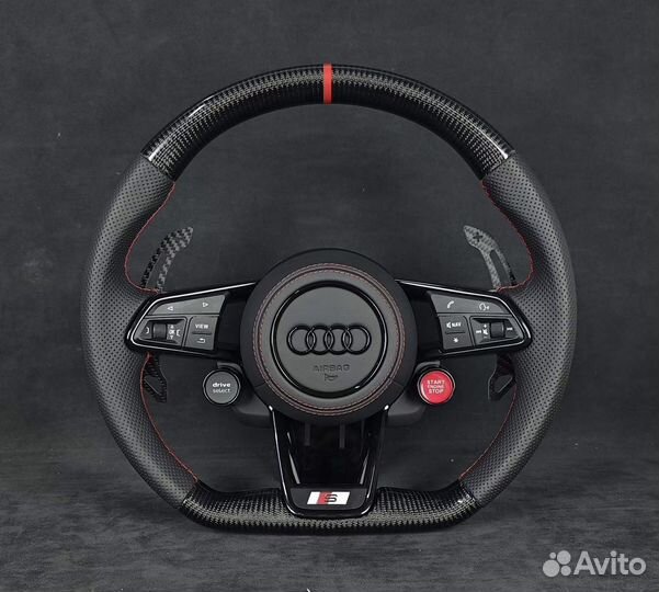 Руль Audi карбон в стиле TT/R8
