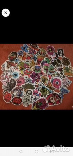 Прикольные ужастики наклейки