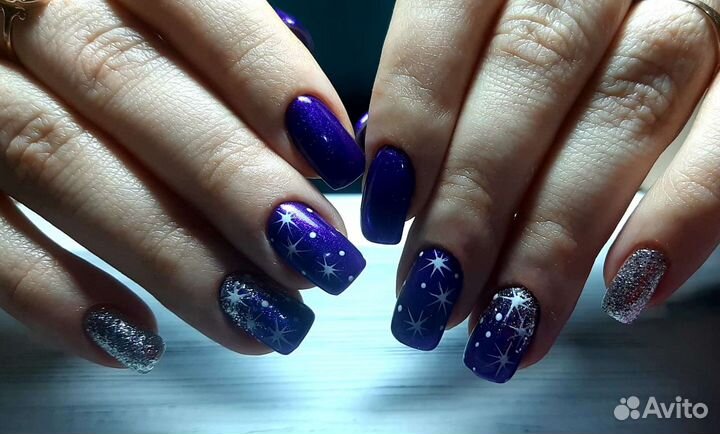 Маникюр, педикюр с покрытием гель лаком,шелаком