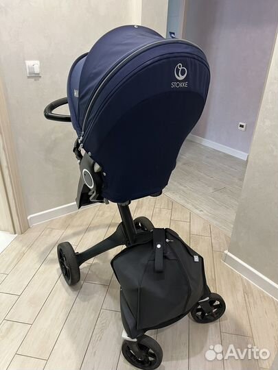 Коляска stokke xplory v6 синяя