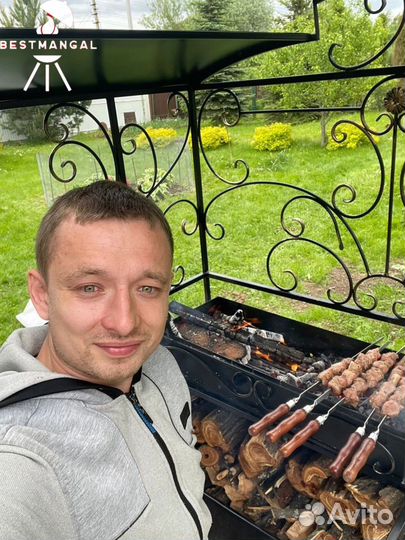 Мангал с крышей