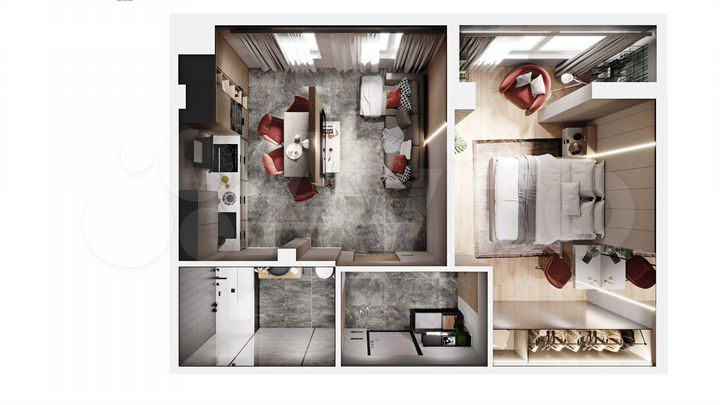 1-к. квартира, 46,5 м², 7/9 эт.