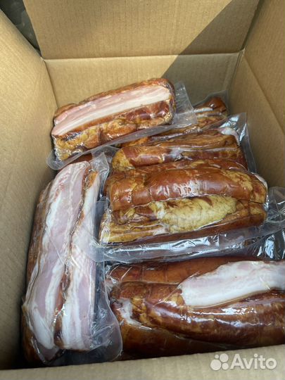 Грудинка варено копченая