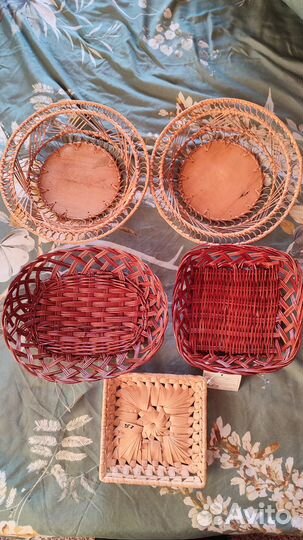 Декоративные плетёные корзинки