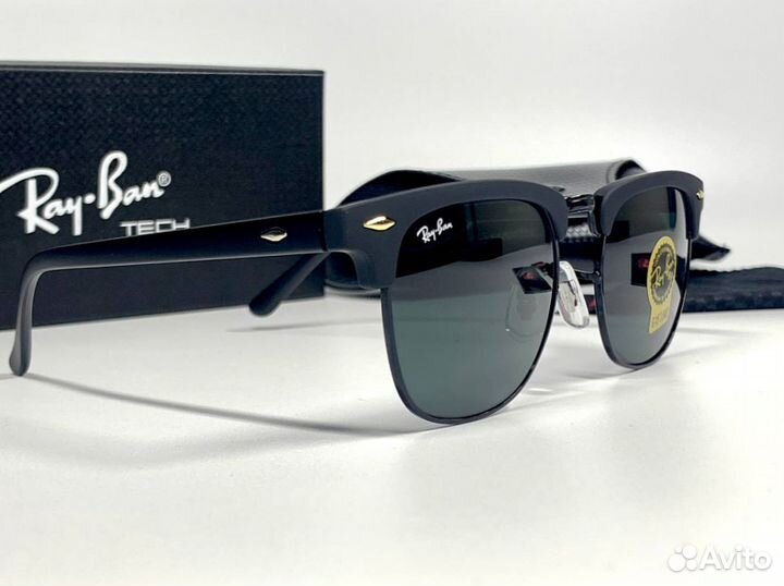Очки Ray Ban Clubmaster черные матовые