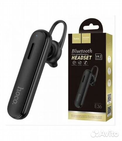 Беспроводная гарнитура Hoco E36 черная