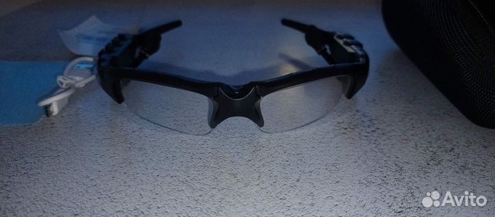Очки-наушники Bluetooth, прозрачные стёкла, новые