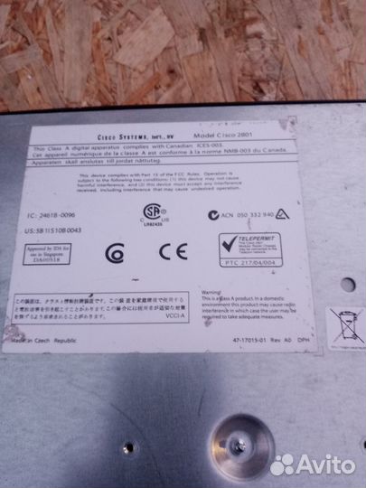 Маршрутизатор Cisko 2800/01