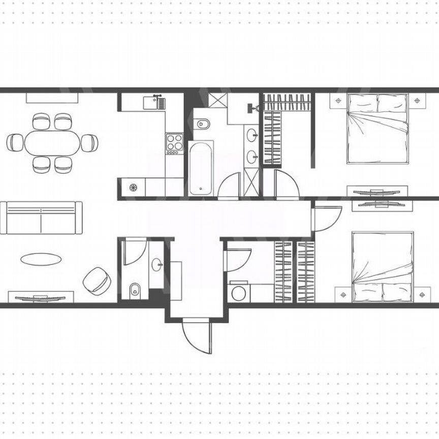 2-к. квартира, 79,5 м², 19/29 эт.