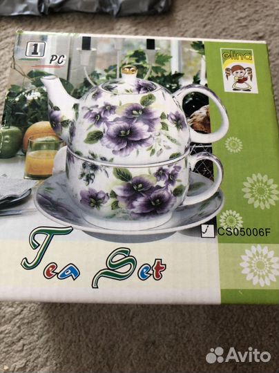 Чайная кружка с блюдцем