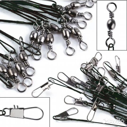 Рыболовные поводки Star-River сталь, черный, набор