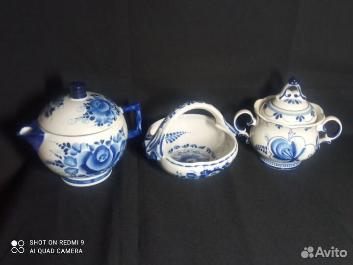 Коллекция Гжели. Штофы. Посуда