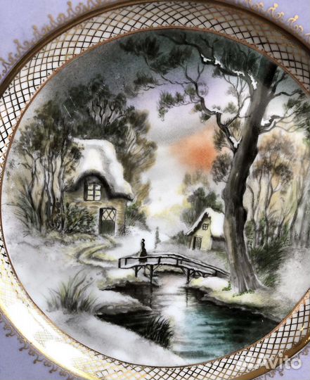 Декоративная фарфоровая тарелка лфз