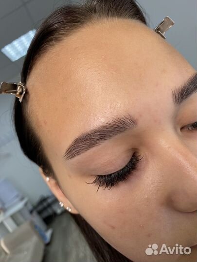 Наращивание ресниц/оформление,ламинирование бровей