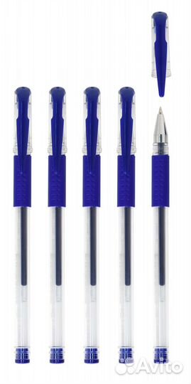Новые ручки гелевые lite 0,5 мм синие Канцелярия