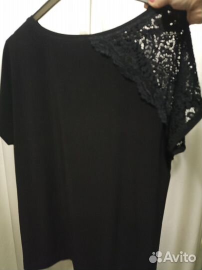 Топ женский под пиджак. Блузка черная. Футболка