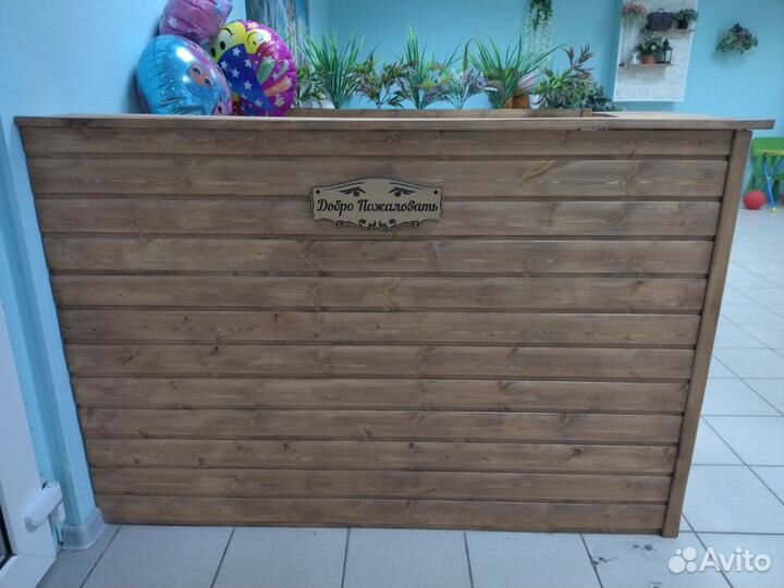 Стойка ресепшн лофт дерево