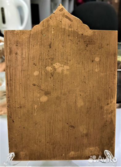 Икона старинная меднолитая Избранные Святые 19 век