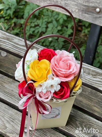 Букет мыльных роз цветы