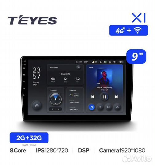 Магнитола на Android Teyes X1 4G